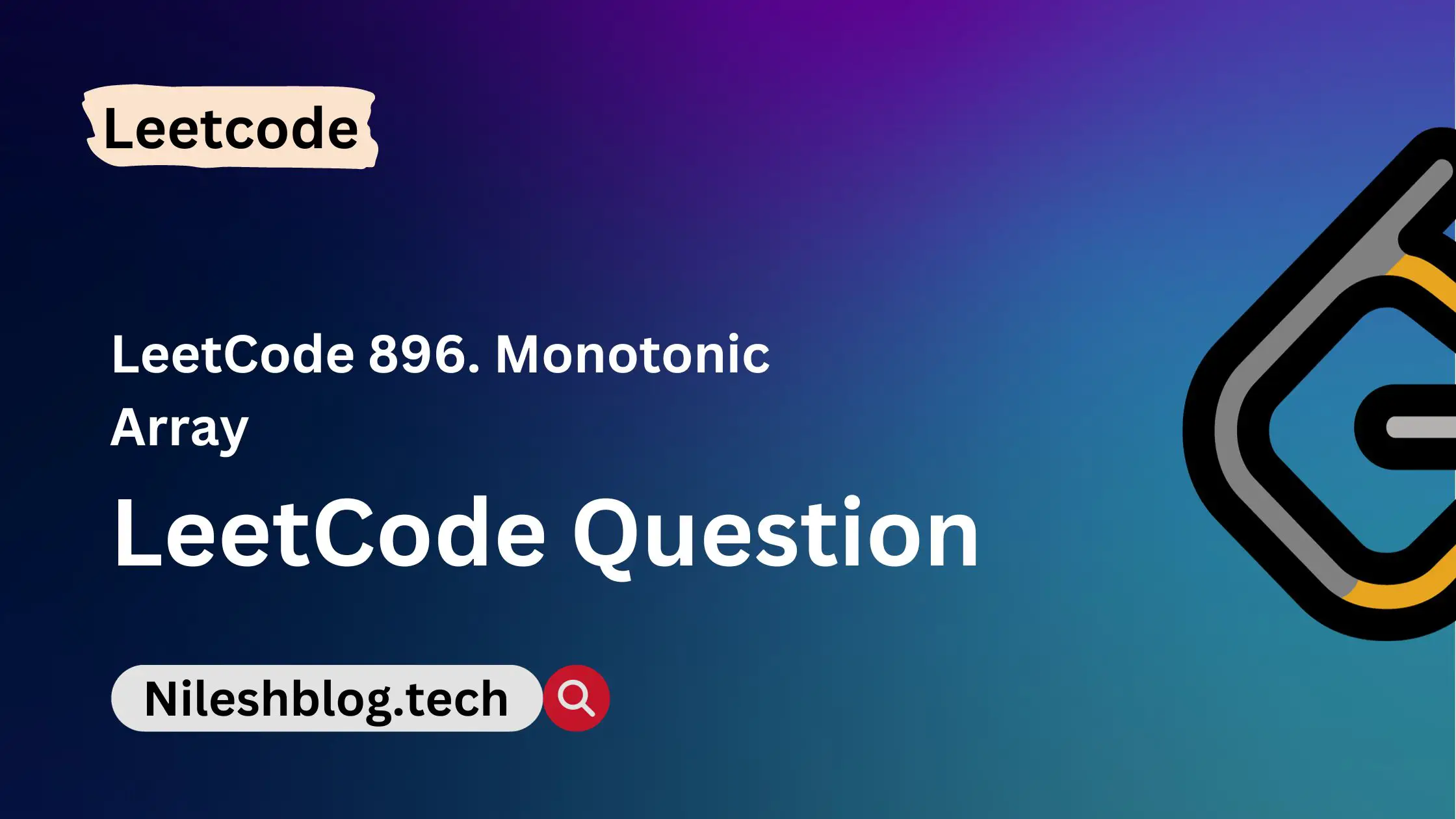 LeetCode 896. Monotonic Array (Easy)