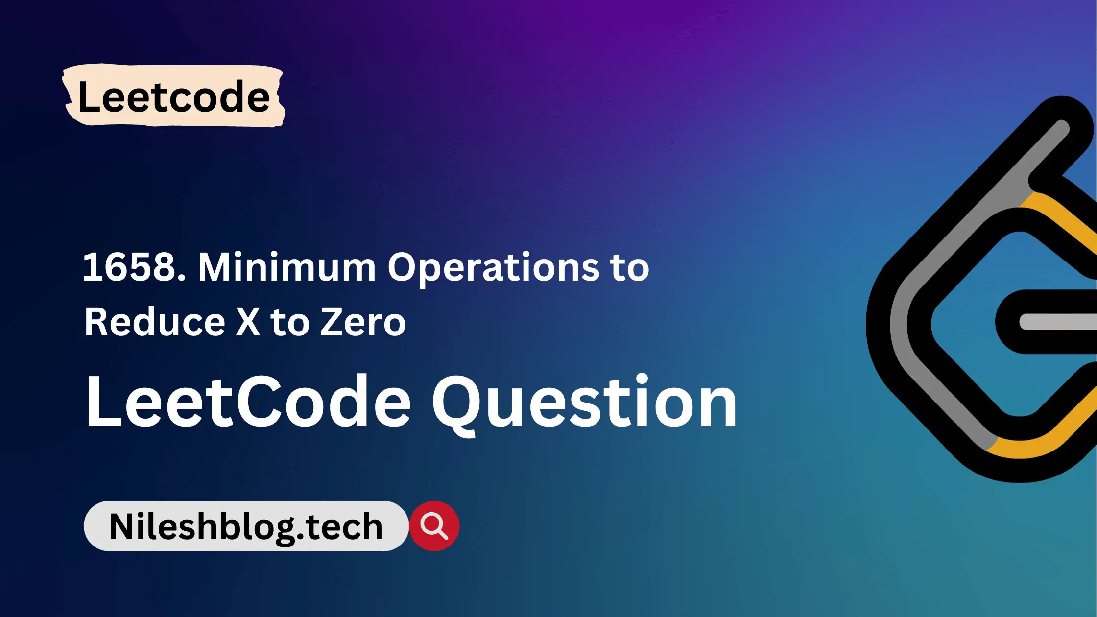 leetcode 1658. Minimum Operations to reduces x to zero