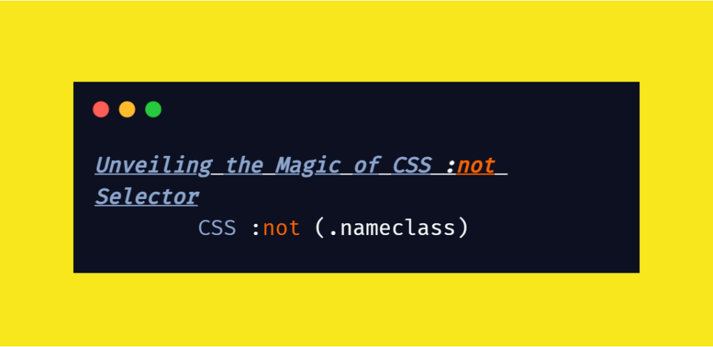 CSS :not 