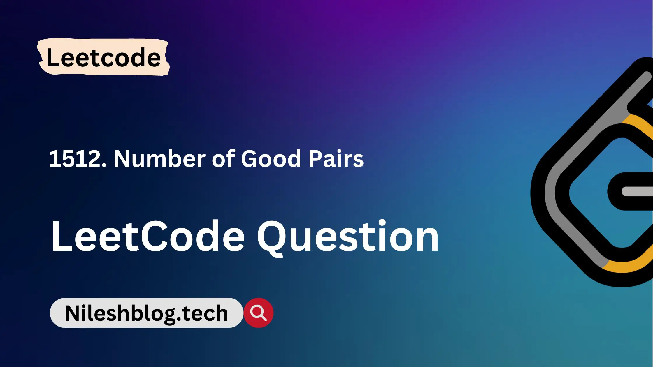 Leetcode 1512. Number of Good Pairs (easy)